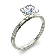 Bague Ely solitaire diamant naturel rond 0.30 carat or blanc